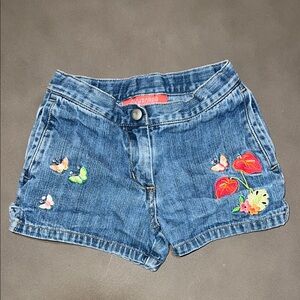 Vintage Y2K 2004 Gymboree Embroidered Kid’s Floral and Butterfly Shorts